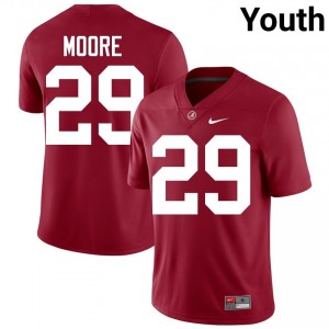 Crimson #29 Fredrick Moore Youth Embroidery Jersey | Alabama Crimson Tide Elite NCAA Football Edition 41848018