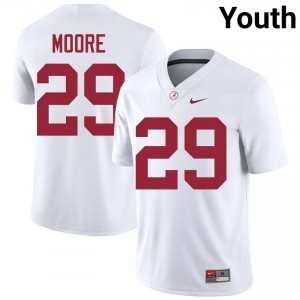 Fredrick Moore #29 White Youth Stitched Jersey | Licensed Alabama Player Football Gear 35332618