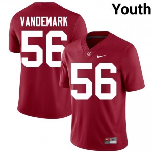 Crimson #56 Geno VanDeMark Youth Embroidery Jersey | Roll Tide Genuine College Football Edition 48256573