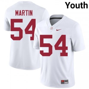 JD Martin #54 White Youth Stitched Jersey | Licensed Alabama Player Football Gear 32785048