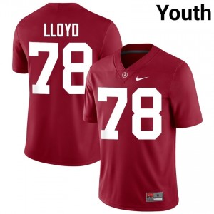 Crimson #78 Jackson Lloyd Youth Embroidery Jersey | Roll Tide Classic Player Football Edition 24432920