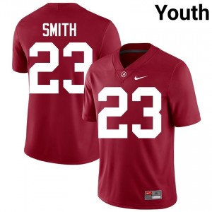 Crimson #23 James Smith Youth Embroidery Jersey | Alabama Crimson Tide Fresh Player Football Edition 35668194