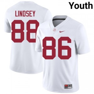 Jay Lindsey #88 White Youth Stitched Jersey | Authentic Bama Player Football Gear 78044133