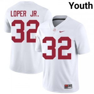 Jay Loper Jr. #32 White Youth Stitched Jersey | Exclusive Alabama Crimson Tide College Football Gear 72590827