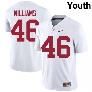 Jay Williams #46 White Youth Stitched Jersey | Limited Roll Tide High School Football Gear 60587634