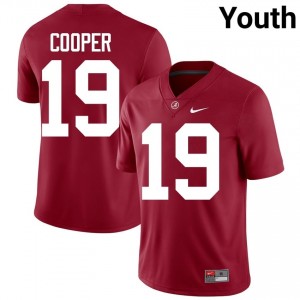 Crimson #19 John Cooper Youth Embroidery Jersey | Roll Tide Genuine College Football Edition 21193158