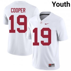 John Cooper #19 White Youth Stitched Jersey | Elite Alabama Crimson Tide NCAA Football Gear 68542517