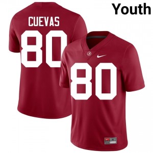 Crimson #80 Josh Cuevas Youth Embroidery Jersey | Bama Alumni High School Football Edition 73903678