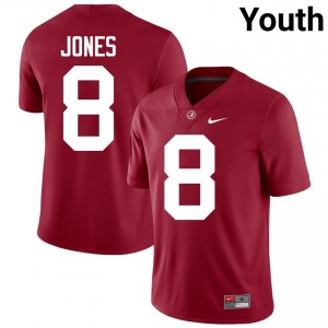 Crimson #8 Julio Jones Youth Embroidery Jersey | Roll Tide Limited High School Football Edition 87254108