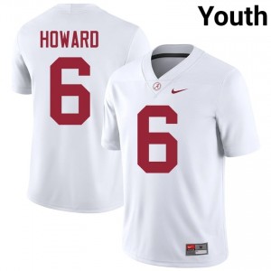 Kameron Howard #6 White Youth Stitched Jersey | Alumni Bama High School Football Gear 35988749