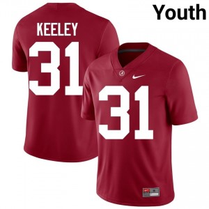 Crimson #31 Keon Keeley Youth Embroidery Jersey | Bama Alumni High School Football Edition 26454453