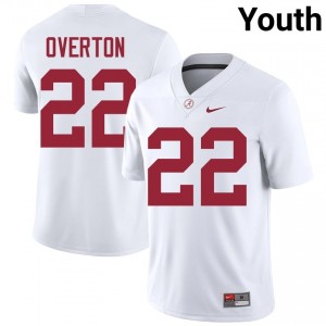 LT Overton #22 White Youth Stitched Jersey | Pro Cut Alabama NCAA Football Gear 28331803