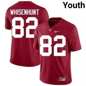Crimson #82 Lane Whisenhunt Youth Embroidery Jersey | Crimson Tide Moisture Wicking High School Football Edition 40357127