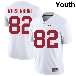 Lane Whisenhunt #82 White Youth Stitched Jersey | Durable Alabama Crimson Tide University Football Gear 58785318