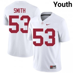 Mac Smith #53 White Youth Stitched Jersey | Alumni Bama High School Football Gear 62496135