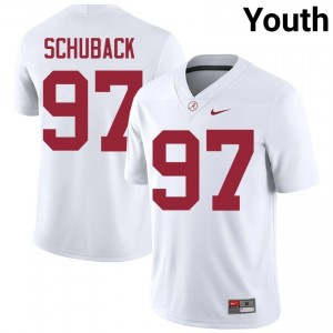 Reid Schuback #97 White Youth Stitched Jersey | Gameday Crimson Tide College Football Gear 25272980