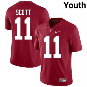 Crimson #11 Rico Scott Youth Embroidery Jersey | Alabama Crimson Tide Gameday College Football Edition 93192008