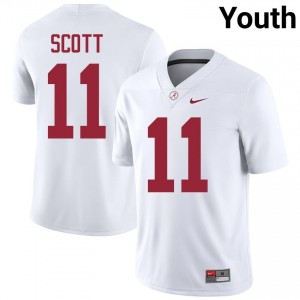 Rico Scott #11 White Youth Stitched Jersey | Premium Alabama NCAA Football Gear 22812493