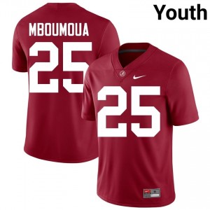 Crimson #25 Steve Bolo Mboumoua Youth Embroidery Jersey | Crimson Tide Elite NCAA Football Edition 50258174