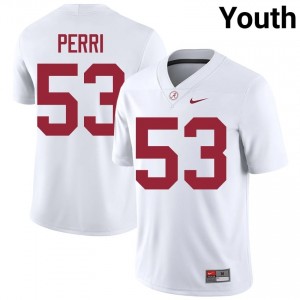 Vito Perri #53 White Youth Stitched Jersey | Iconic Alabama College Football Gear 73221116