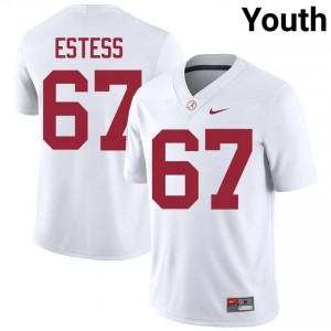 Wade Estess #67 White Youth Stitched Jersey | Fresh Crimson Tide Player Football Gear 82306858