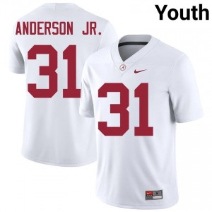 Will Anderson Jr. #31 White Youth Stitched Jersey | Genuine Roll Tide College Football Gear 59175646