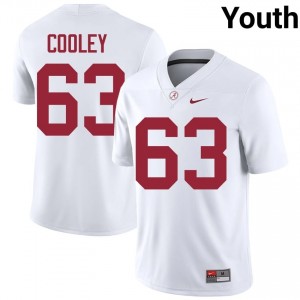Bryson Cooley #63 White Youth Stitched Jersey | Premium Alabama NCAA Football Gear 85566785