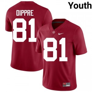 Crimson #81 CJ Dippre Youth Embroidery Jersey | Alabama Alumni High School Football Edition 28929070