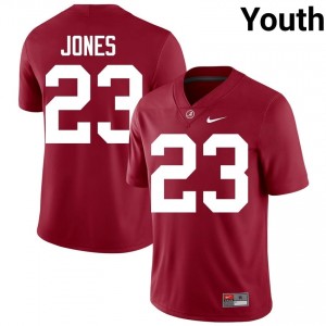 Crimson #23 Cayden Jones Youth Embroidery Jersey | Alabama Crimson Tide Officially Licensed High School Football Edition 32814214