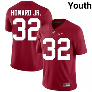 Crimson #32 Corey Howard Jr. Youth Embroidery Jersey | Crimson Tide Moisture Wicking High School Football Edition 24276275