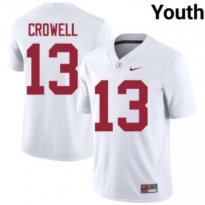 EJ Crowell #13 White Youth Stitched Jersey | Iconic Bama College Football Gear 18043593