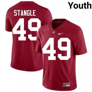 Crimson #49 Ethan Stangle Youth Embroidery Jersey | Roll Tide Limited High School Football Edition 96714709