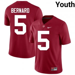 Crimson #5 Germie Bernard Youth Embroidery Jersey | Crimson Tide Gameday College Football Edition 74486398