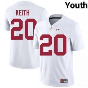 Khalifa Keith #20 White Youth Stitched Jersey | Exclusive Alabama College Football Gear 46030692