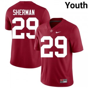 Crimson #29 Nick Sherman Youth Embroidery Jersey | Alabama Crimson Tide Elite NCAA Football Edition 69163912
