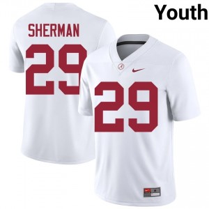 Nick Sherman #29 White Youth Stitched Jersey | Licensed Alabama Player Football Gear 56619111