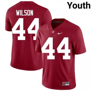 Crimson #44 Nolan Wilson Youth Embroidery Jersey | Alabama Crimson Tide Licensed Player Football Edition 46333507