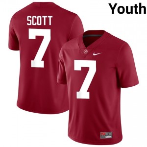 Crimson #7 Rico Scott Youth Embroidery Jersey | Roll Tide Limited High School Football Edition 93080494