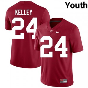 Crimson #24 Rihyael Kelley Youth Embroidery Jersey | Alabama Officially Licensed High School Football Edition 38606224