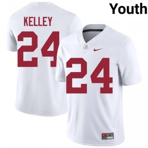 Rihyael Kelley #24 White Youth Stitched Jersey | Pro-Grade Bama University Football Gear 63433047