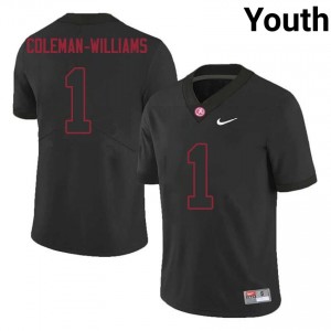 Alabama Ryan Coleman-Williams #1 Black Youth NCAA Jersey | Premium Swen Football Uniform 31577811