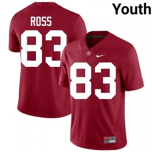 Crimson #83 Warner Ross Youth Embroidery Jersey | Alabama Crimson Tide Exclusive College Football Edition 52172714
